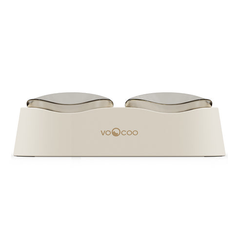 Wave Elevated Pet Food and Water Bowl Duo